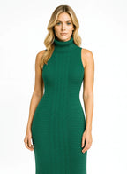 Vestido Mousse Trançado Longo