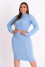 Conjunto Trançado Saia com Cropped