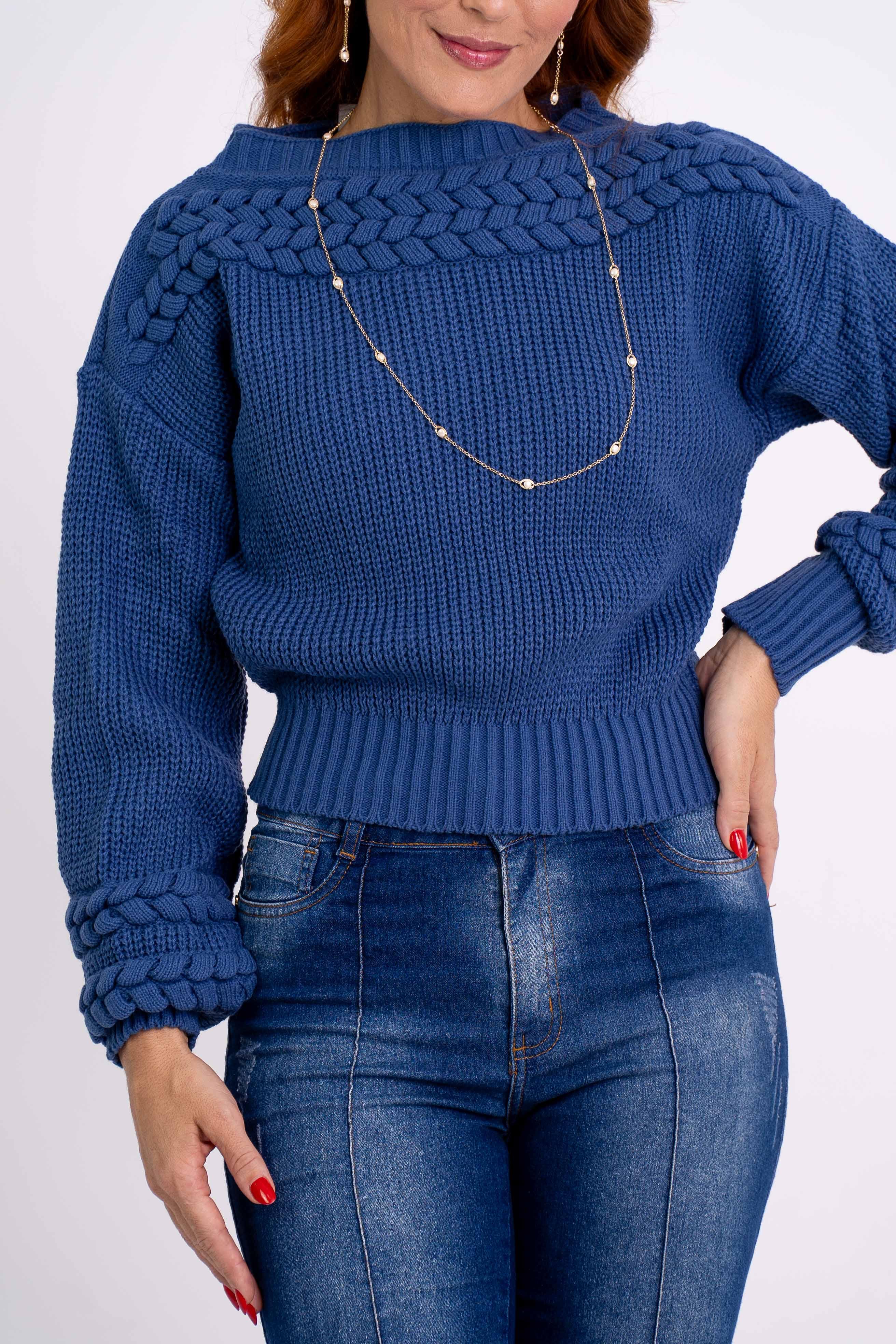 Blusa Tranças Na Gola