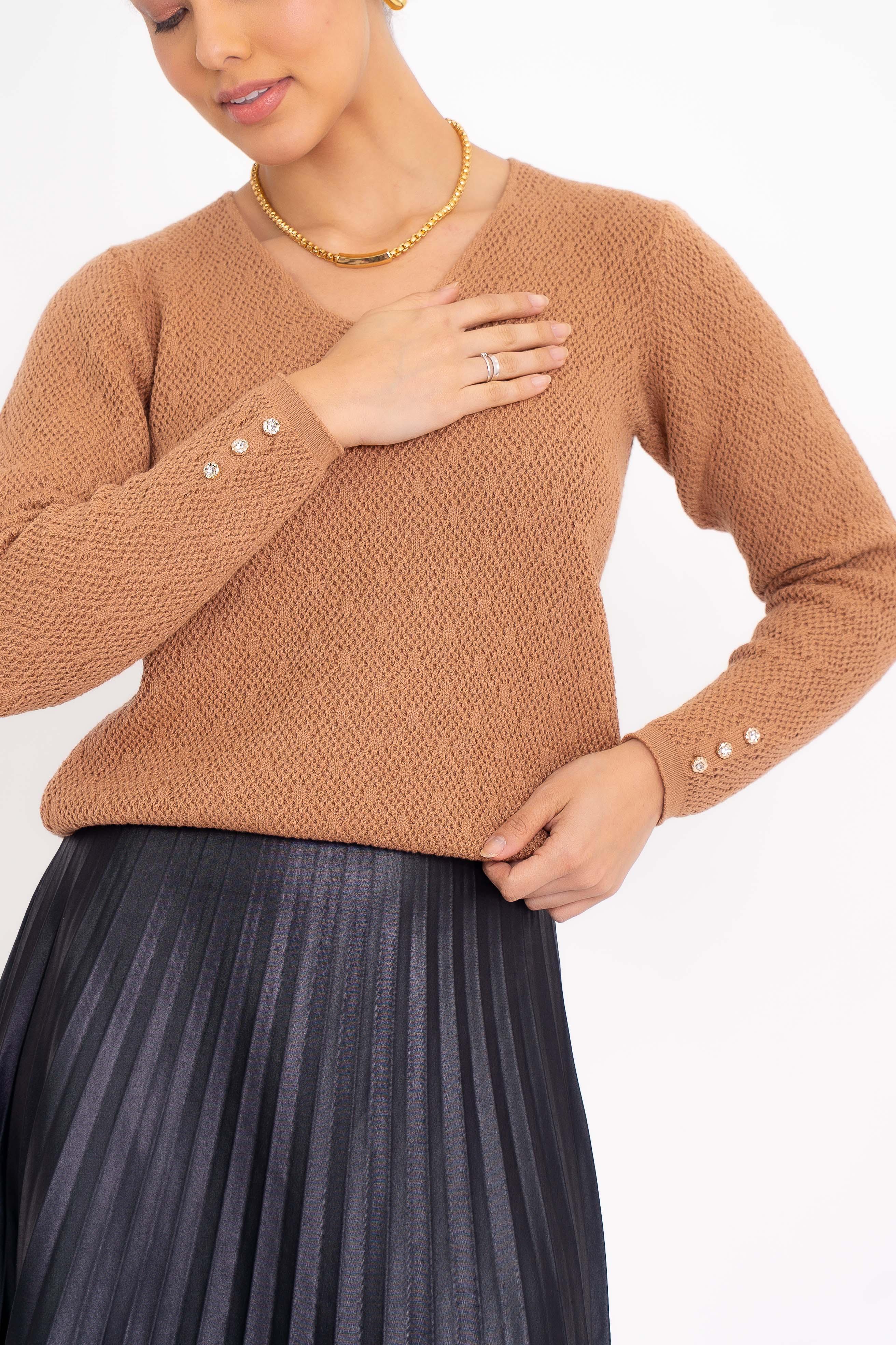 Blusa Modal com Decote V