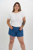 Tshirt Coração Trançado Plus