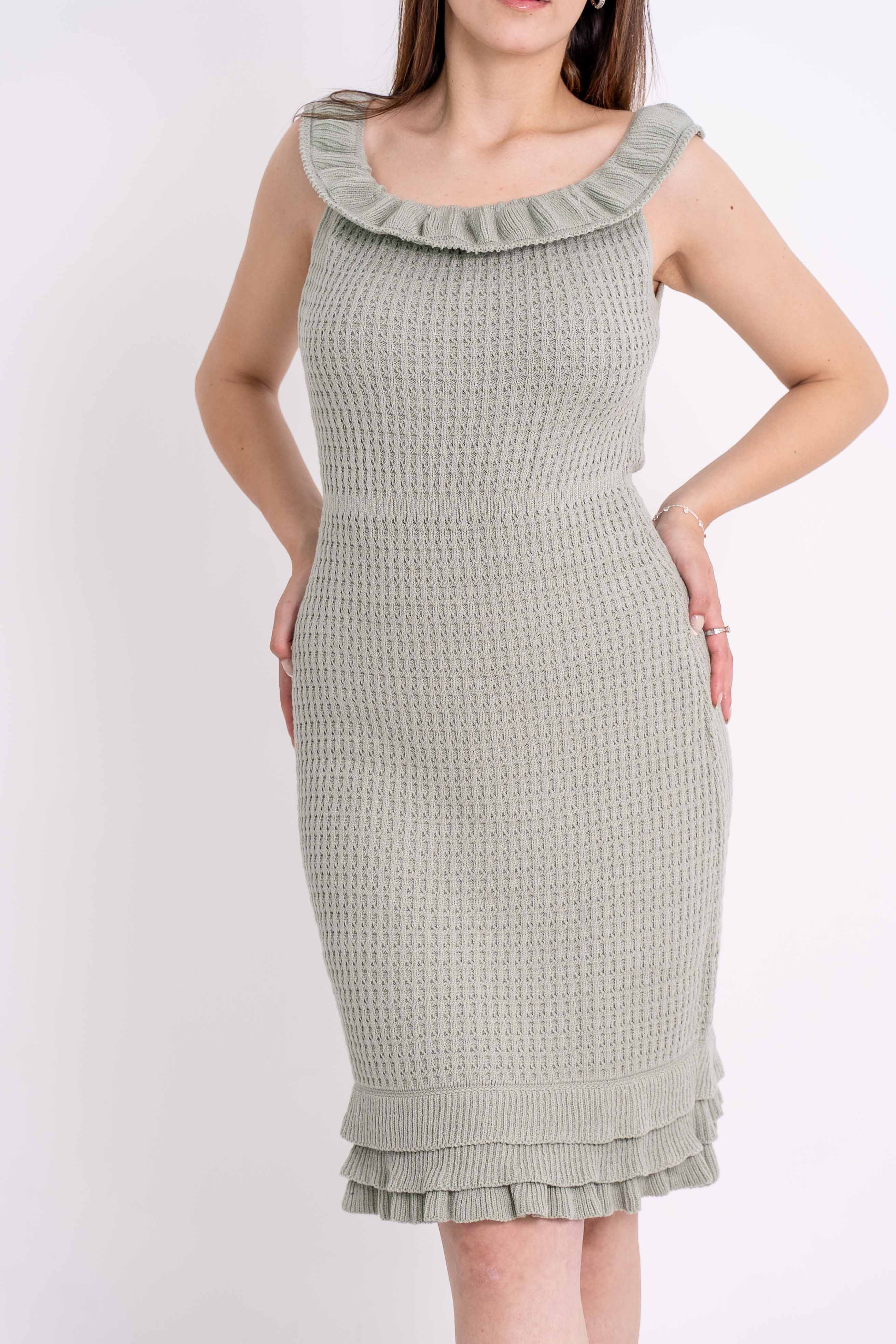 Vestido Ombro a Ombro Babados