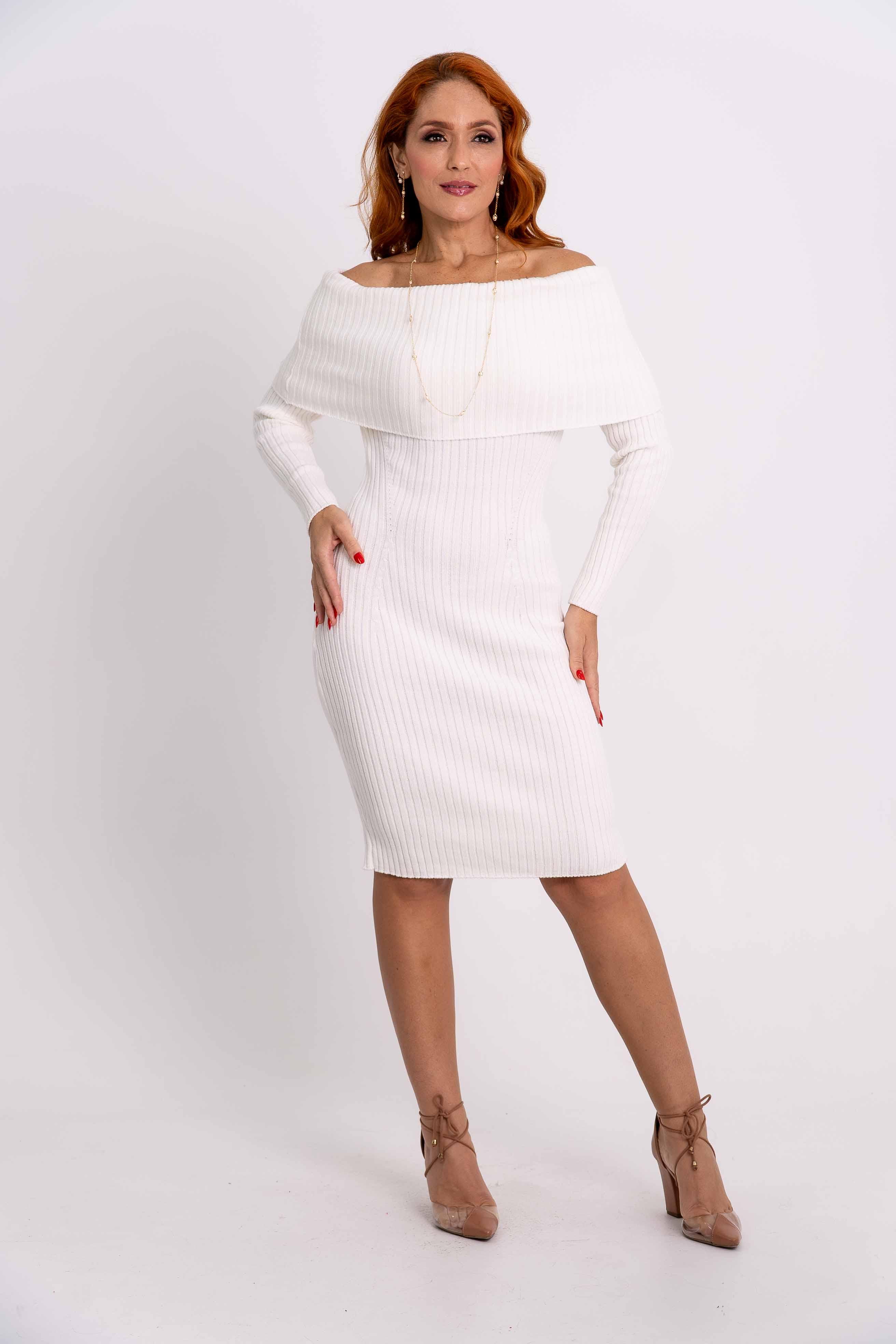 Vestido Canelado Elegance