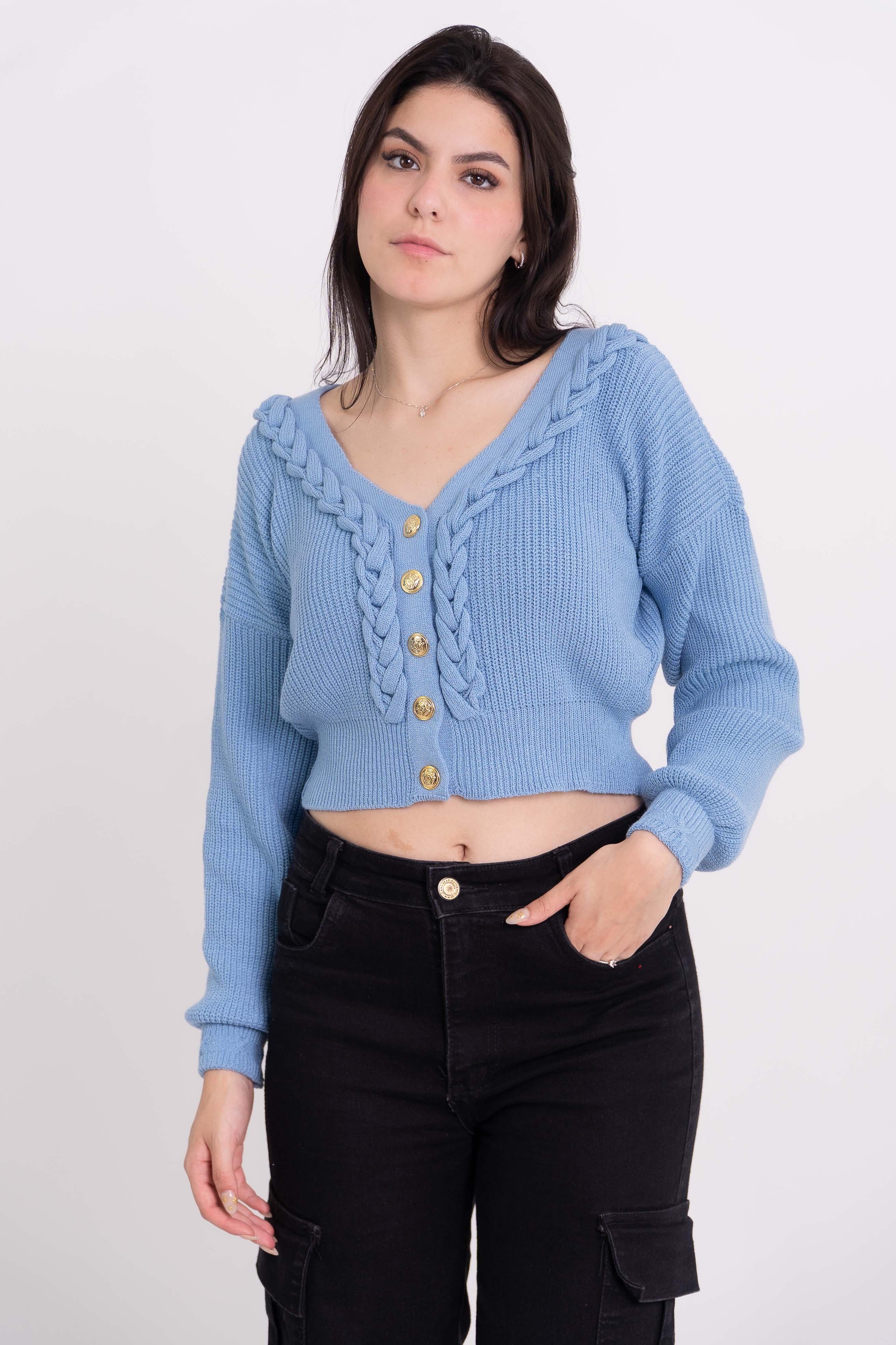 Casaquinho Cropped Botões Modal