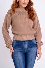 Blusa Tranças Na Gola