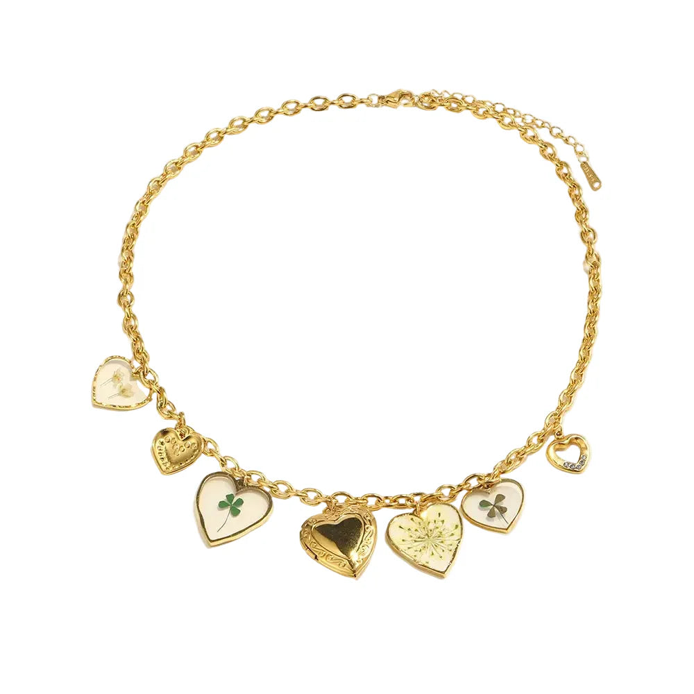 Colar Pingente Coração de Aço Inoxidável E.B.belle