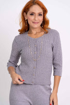 Casaquinho Traçado Botões