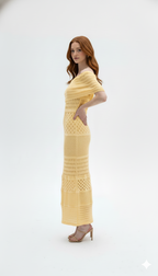 Vestido Ombro a Ombro Rendado