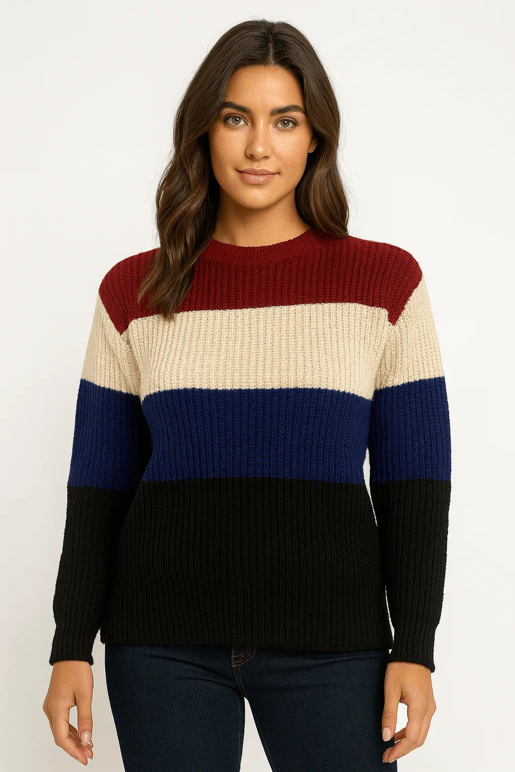 Blusa Listrada Mousse