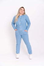 Conjunto Casaco e Calça Colmeia Modal