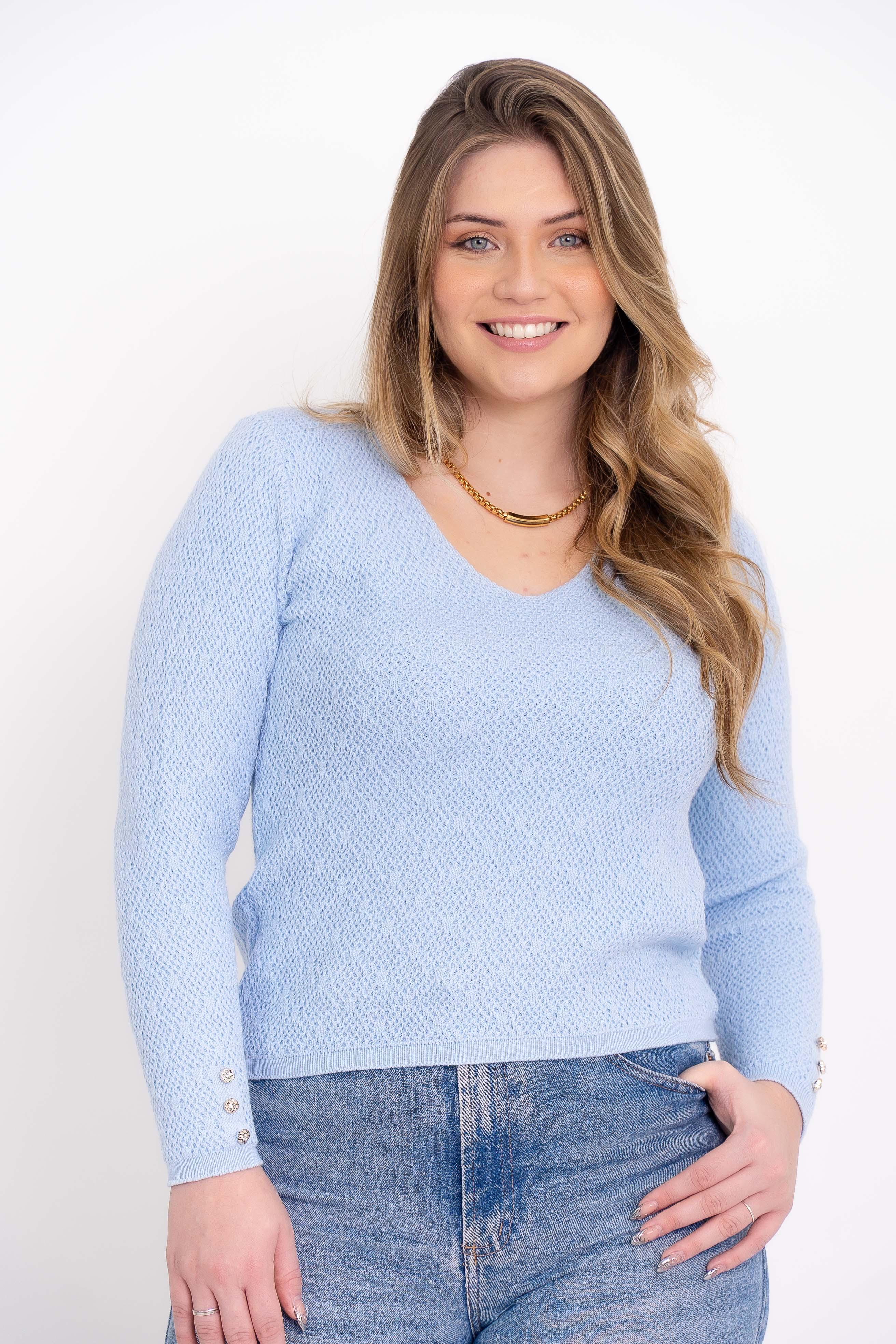 Blusa Modal com Decote V