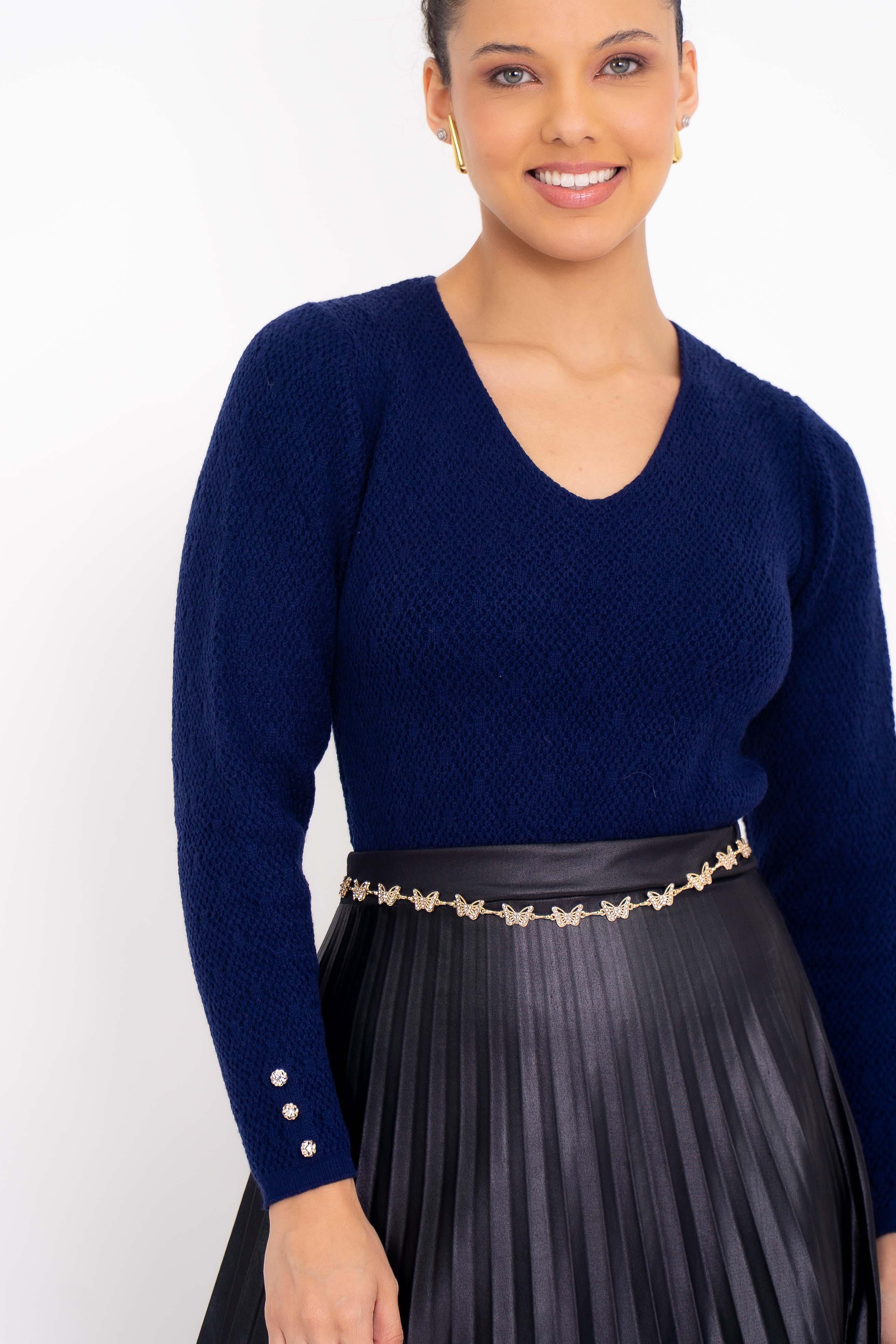 Blusa Modal com Decote V