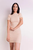 Vestido Modal Manga Curta Tranças