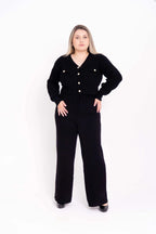 Calça Pantalona Lisa Mousse