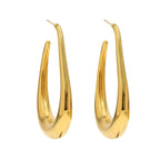 Brincos U Abstrato em Aço Inoxidável