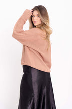 Blusa de Tricot com Decote V