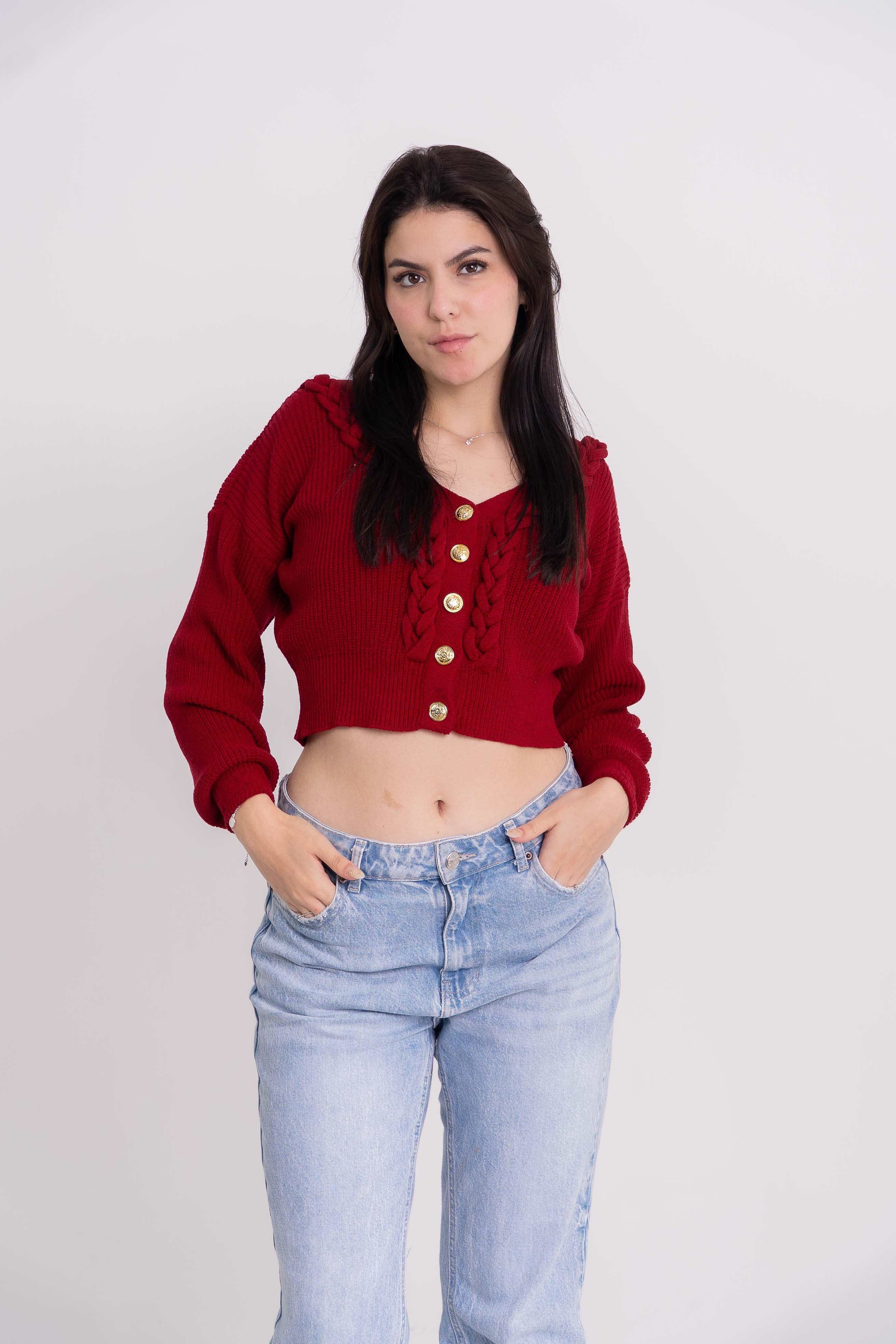 Casaquinho Cropped Botões Modal