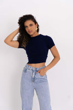 Cropped Tricot Ponto Pipoca