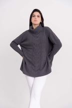 Poncho Mousse Trançado