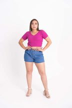 Tshirt Detalhada Modal Gola V