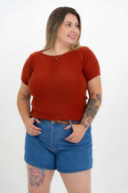 Tshirt Coração Trançado Plus