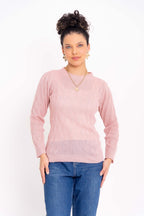 Blusa de Tricot com Ponto Losango