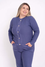 Conjunto Casaco e Calça Colmeia Modal