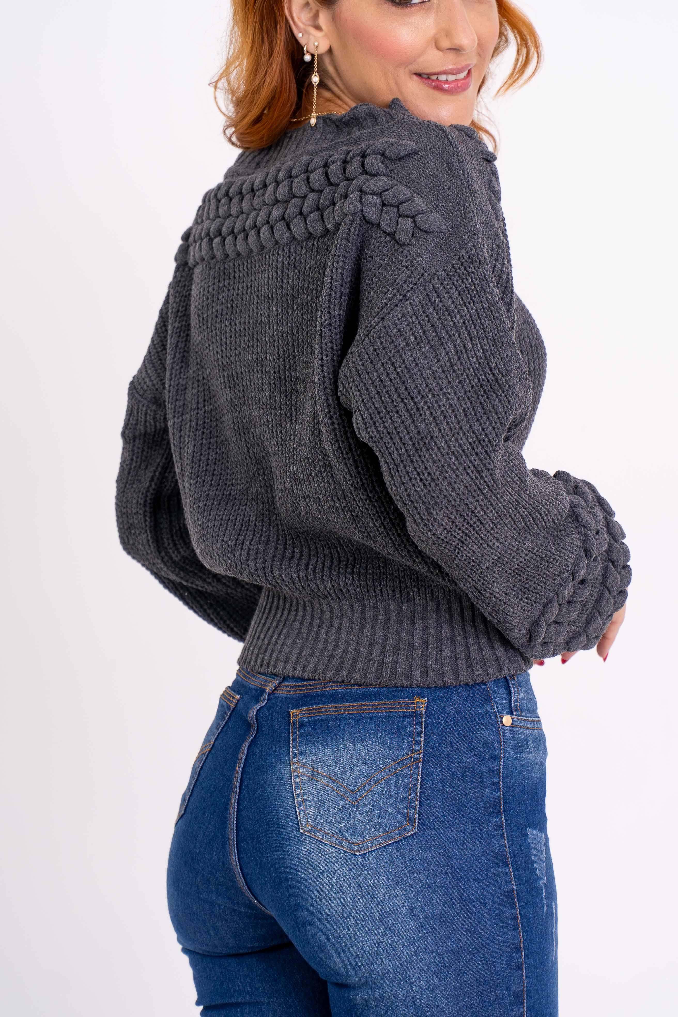 Blusa Tranças Na Gola