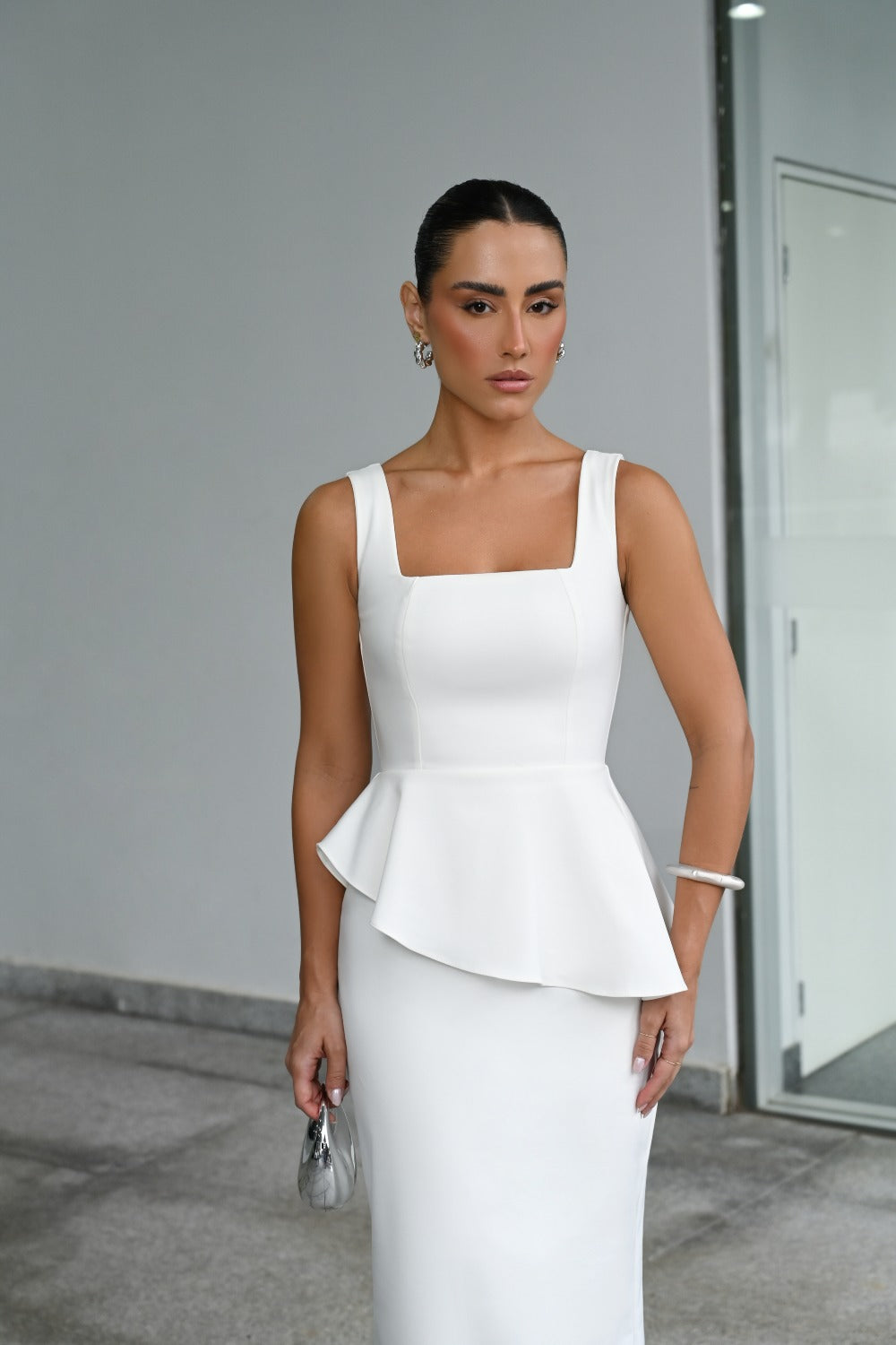 VESTIDO MIDI PEPLUM