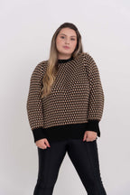 Poncho de lã mesclado