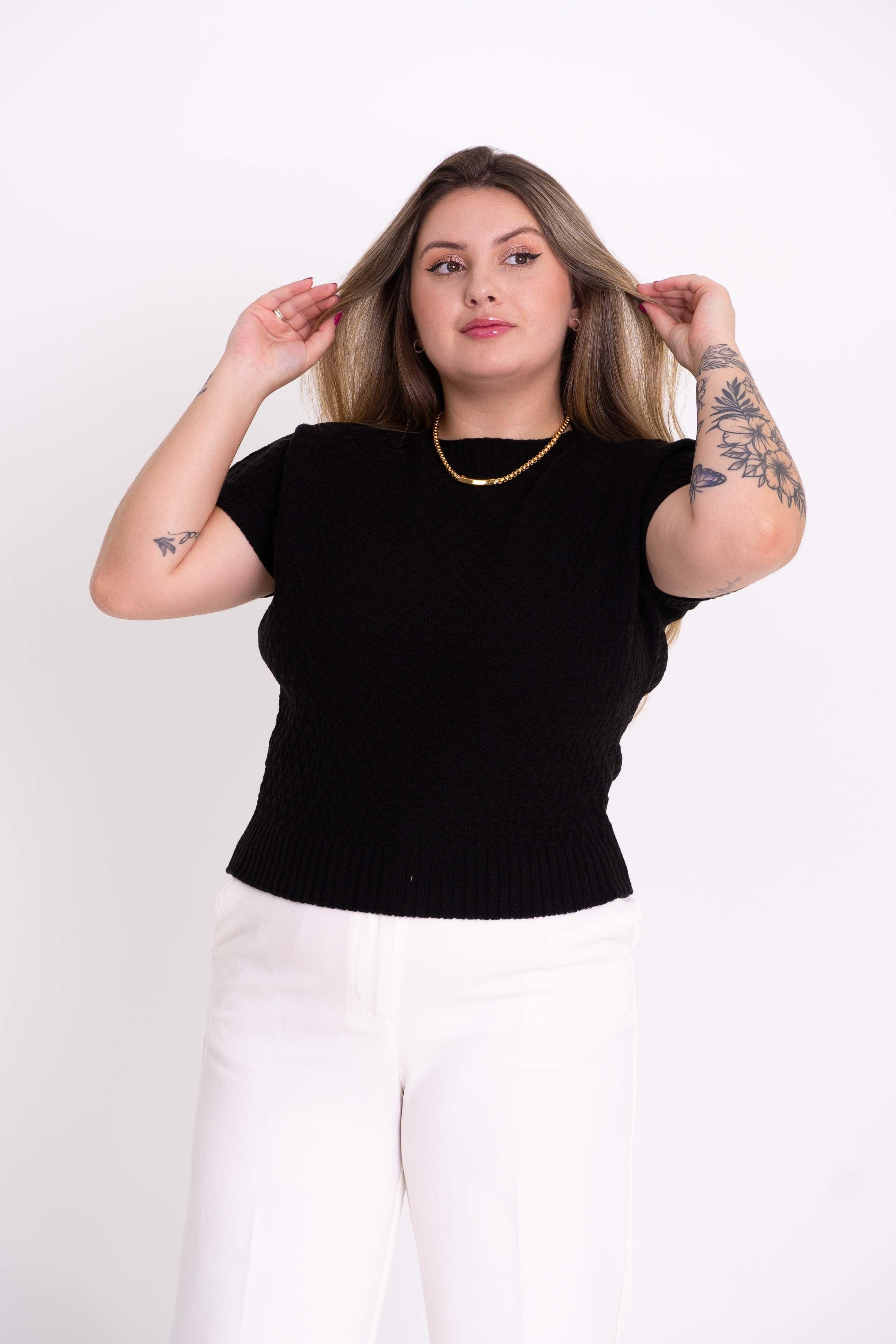 Blusinha Morcego Modal Trabalhada