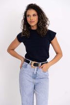 T-Shirt Detalhe Ondinhas