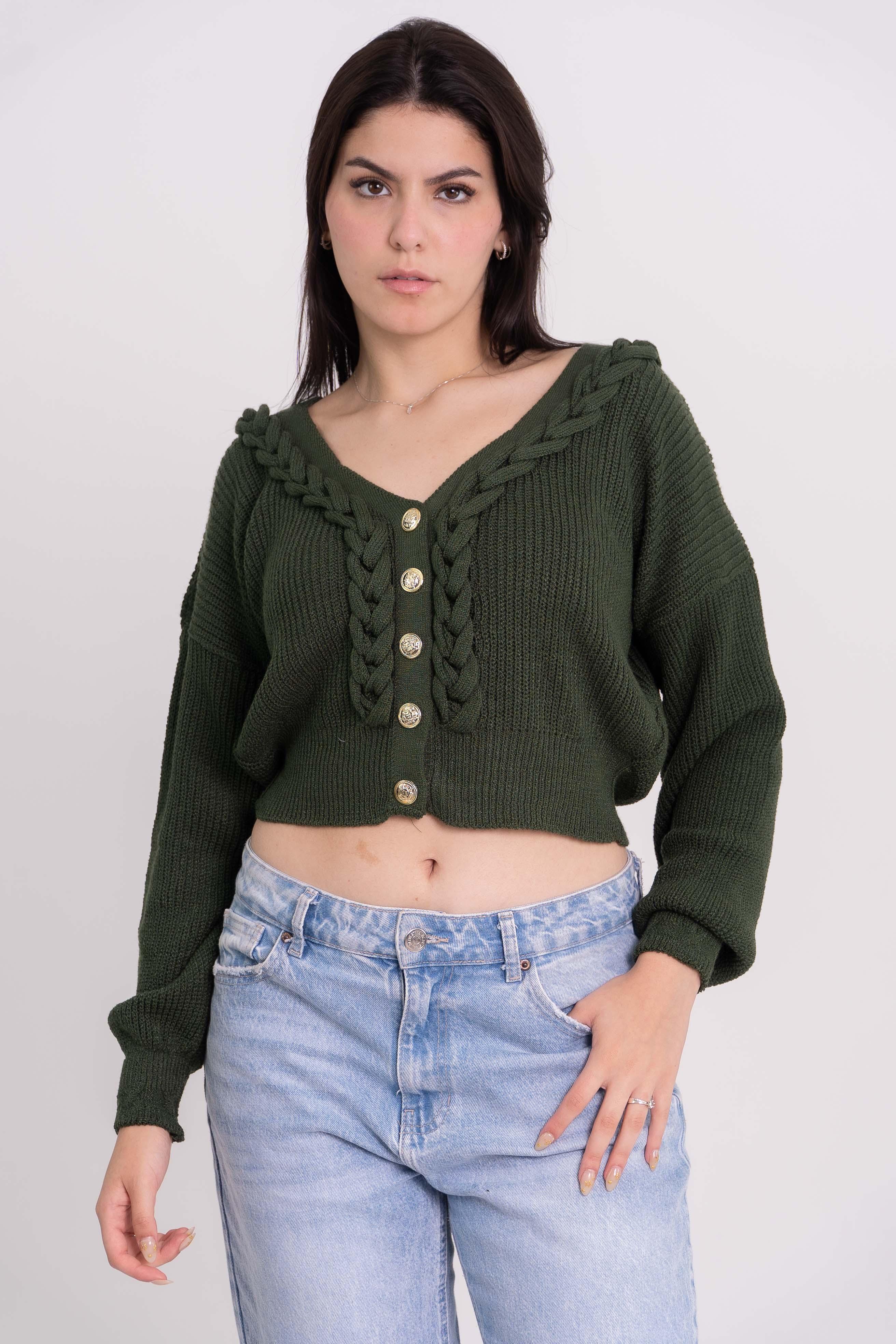 Casaquinho Cropped Botões Modal