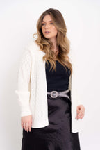 Casaco de Tricot com Ponto Trabalhado