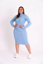 Conjunto Trançado Saia com Cropped