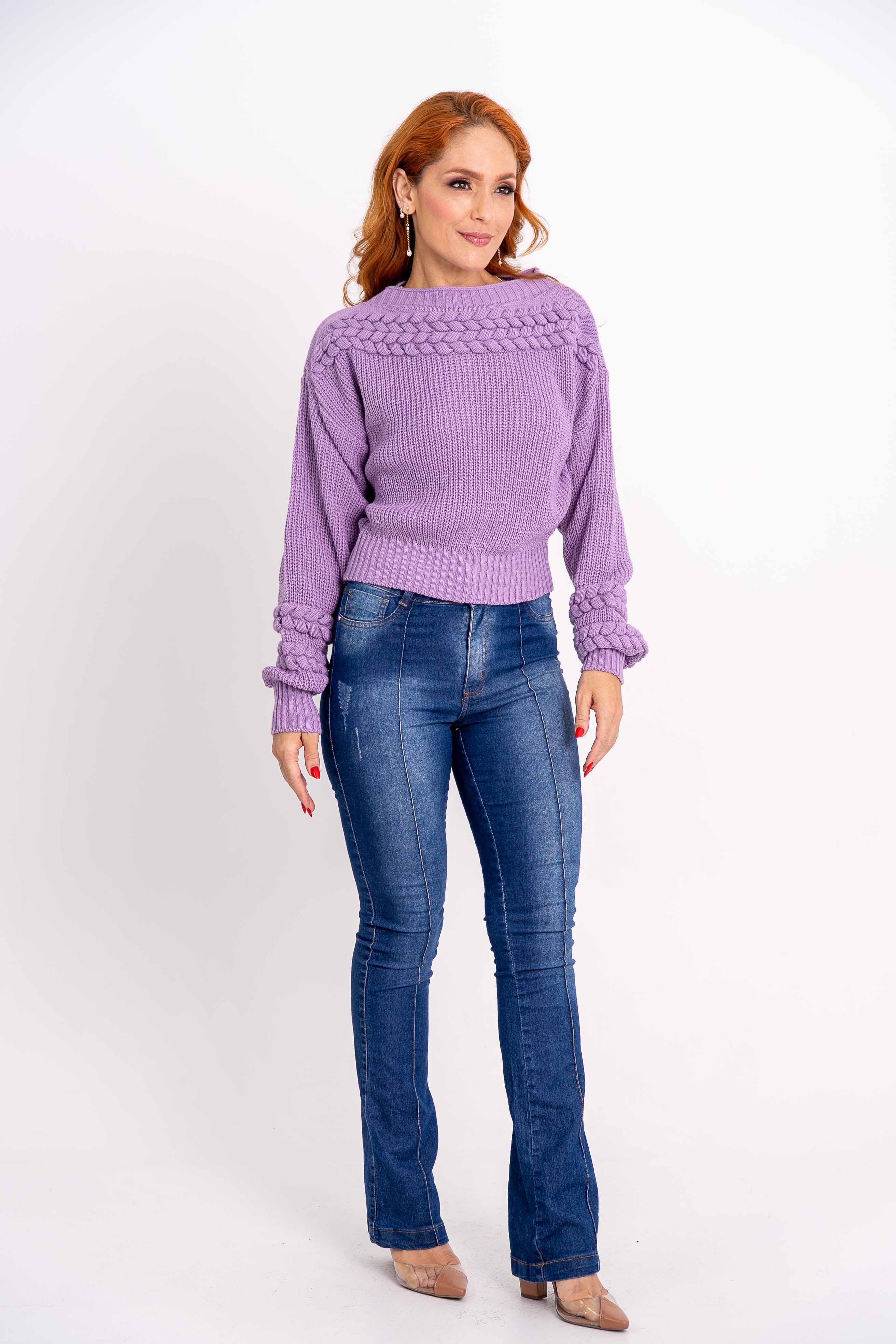 Blusa Tranças Na Gola