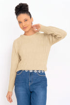 Blusa de Tricot com Ponto Losango