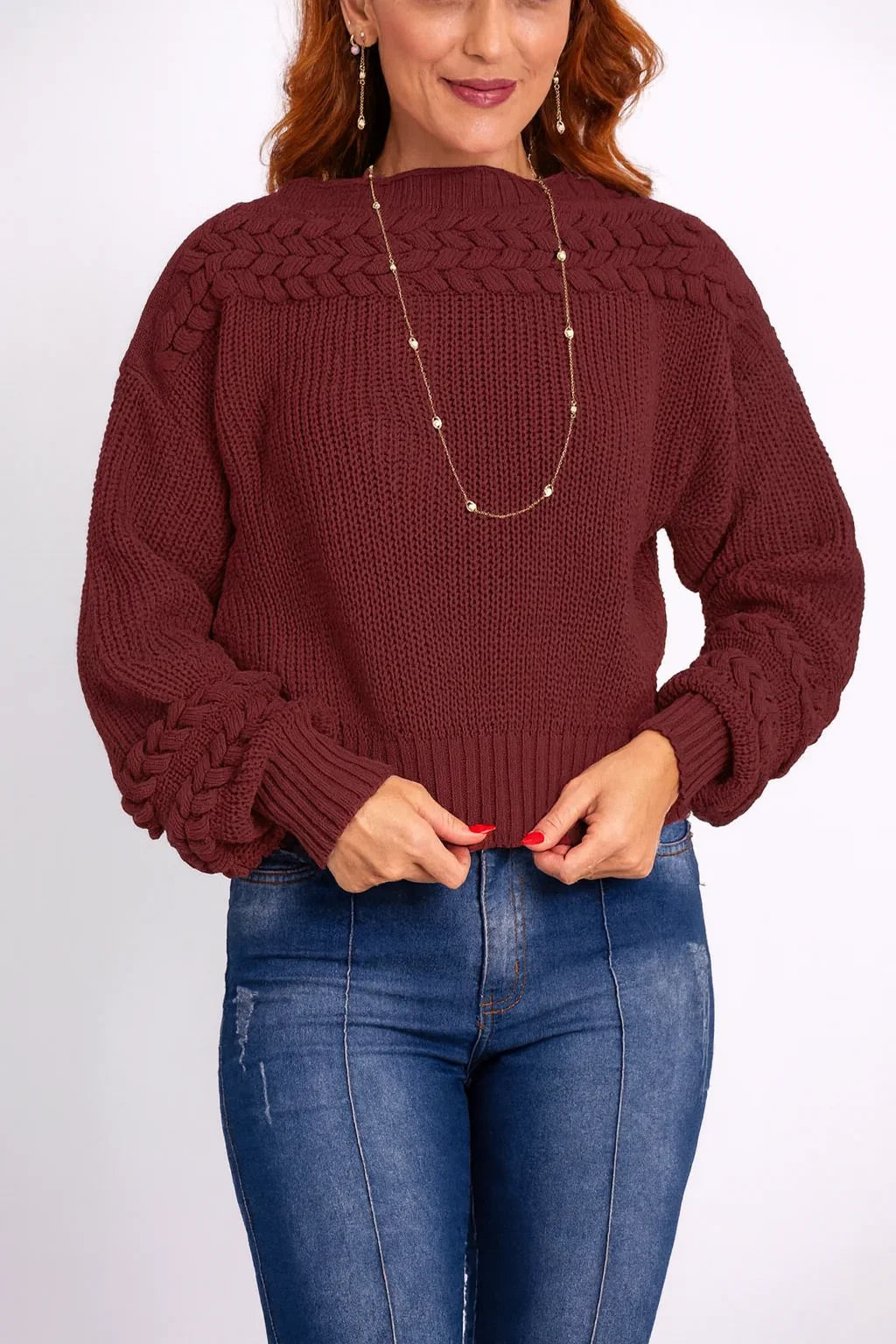 Blusa Tranças Na Gola