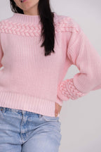 Blusa Tranças Na Gola