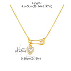 Colar de Pingente Coração Luxuoso com Zircônia e Ouro 18K