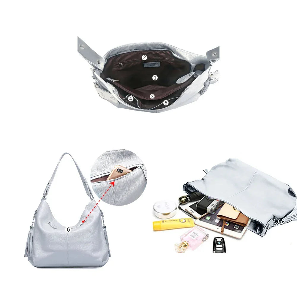 Bolsa de Couro Feminina Zency