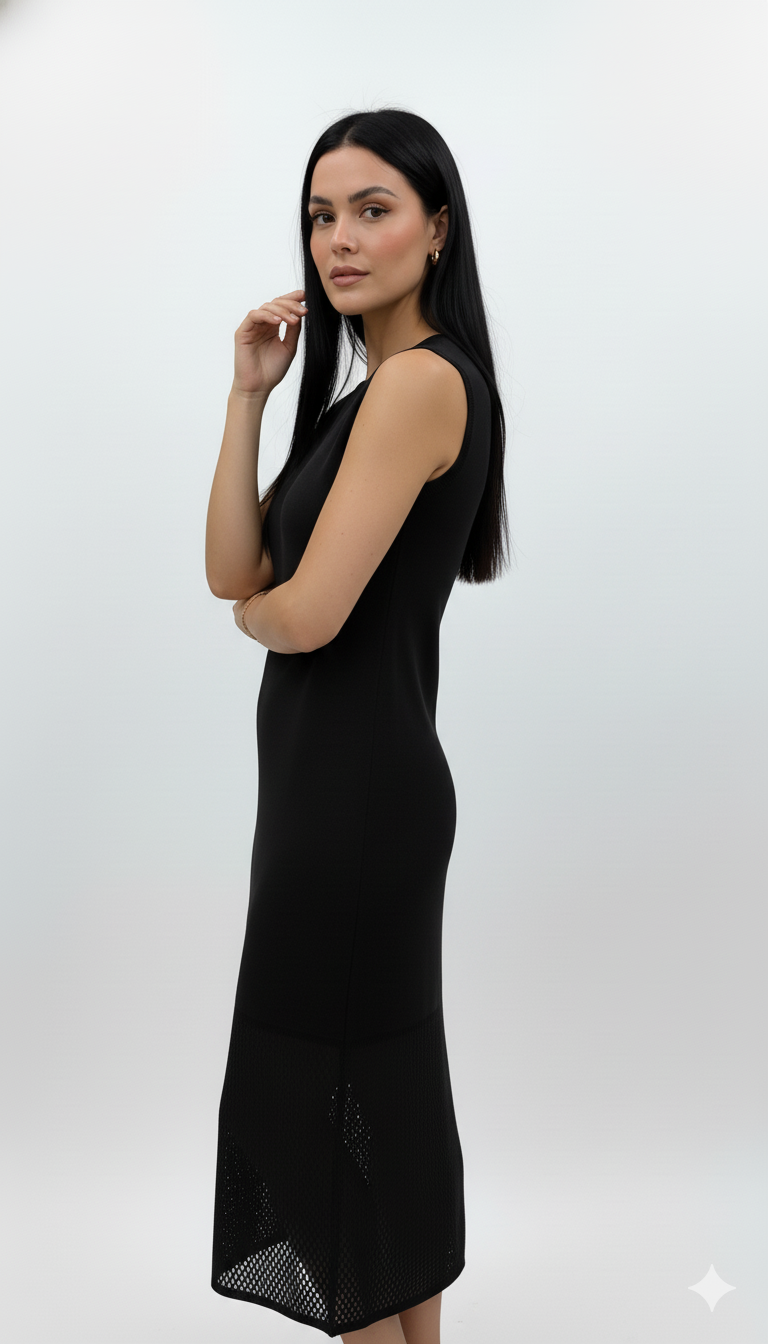 Vestido Vazadinho Longo