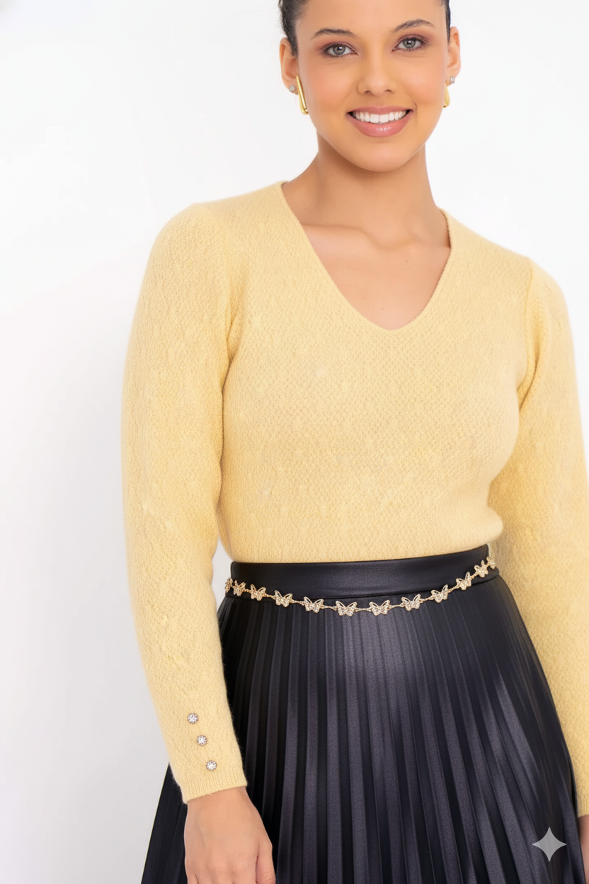 Blusa Modal com Decote V