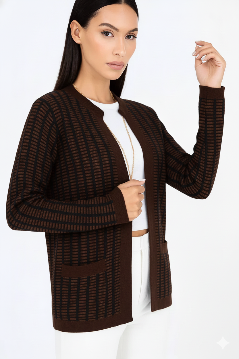 Casaco Detalhado Tijolinho