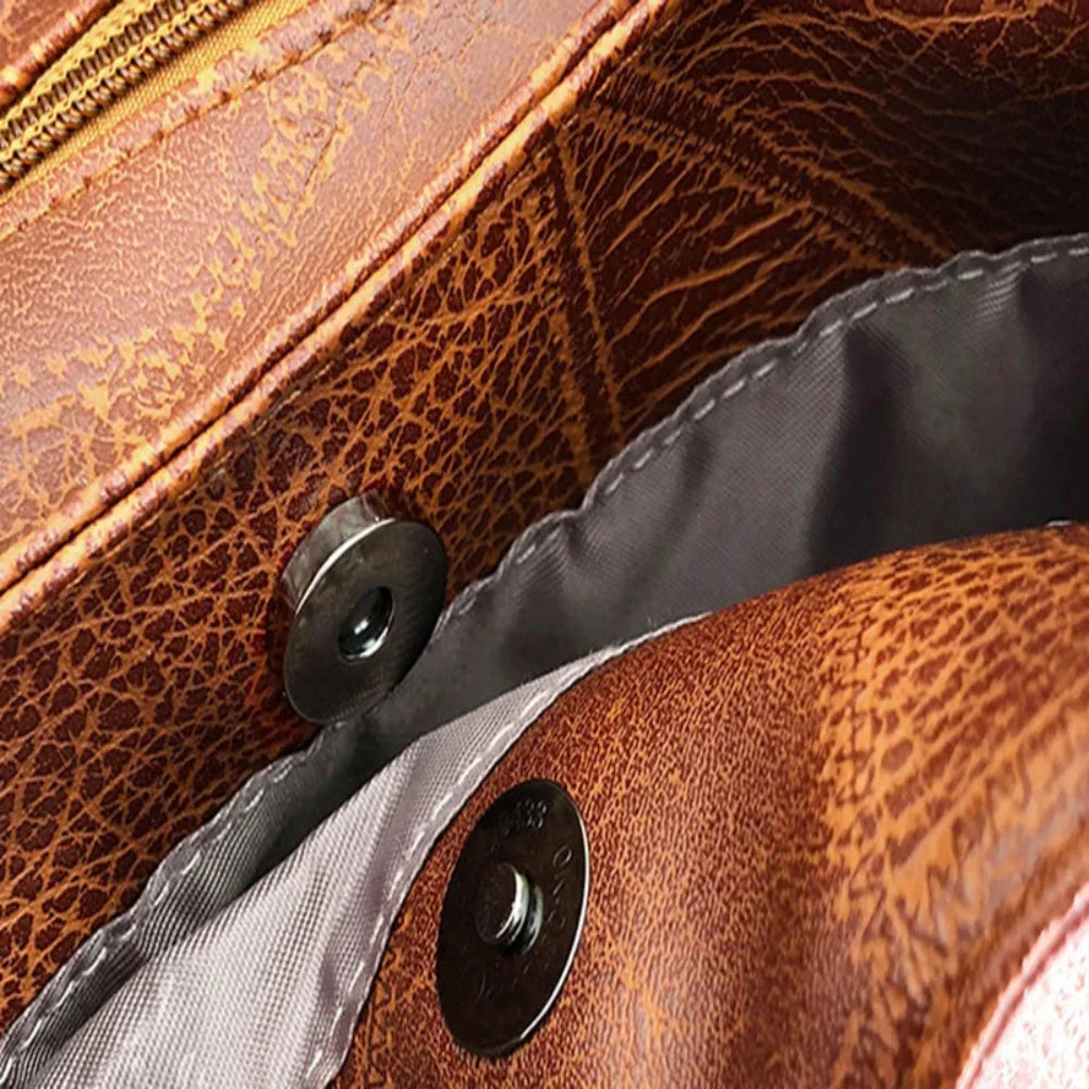 Bolsa Hobo de Couro PU Vintage Feminina