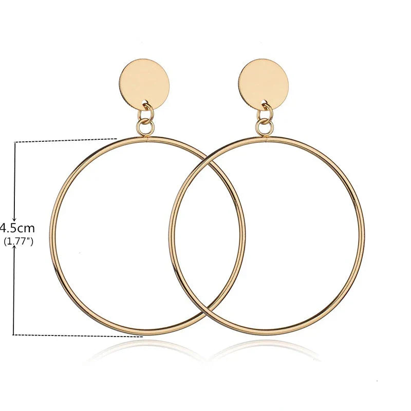 Brincos Geométrico Luxuoso Banhado a Ouro e Prata