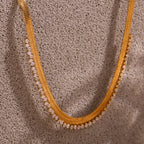 Colar Espinha de Peixe Banhado a Ouro