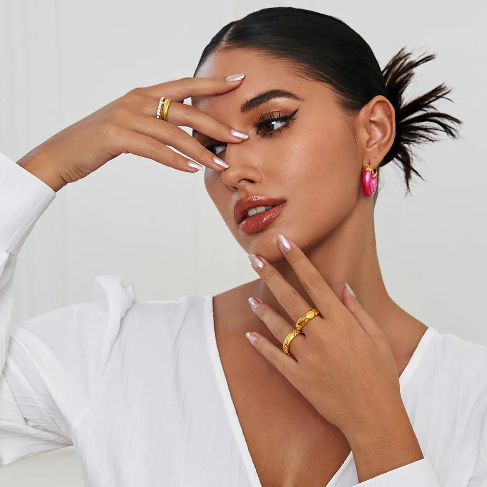 Brincos em Aço inoxidável Argola Tubo