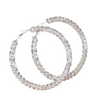 Brincos de Argola de Zinco e Strass Blijery