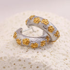 Brincos Mini Flor C Banho Ouro 18K Aço Inoxidável